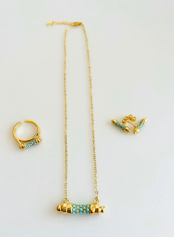 Mystic Aqua Necklace Set