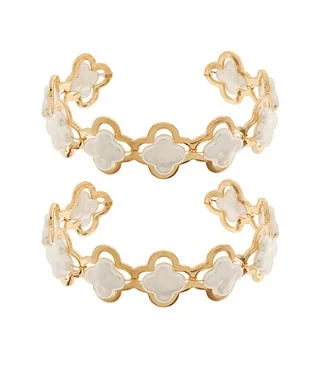 Gilded Clover Cuff Set