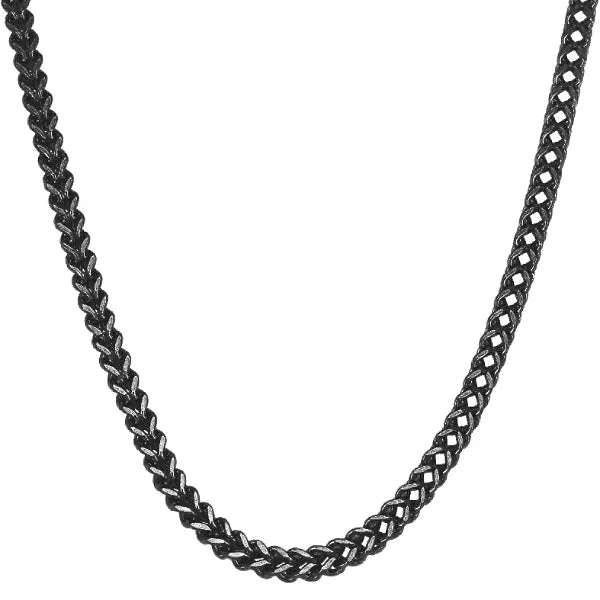 Classy Men 8mm Black Franco Chain Necklace