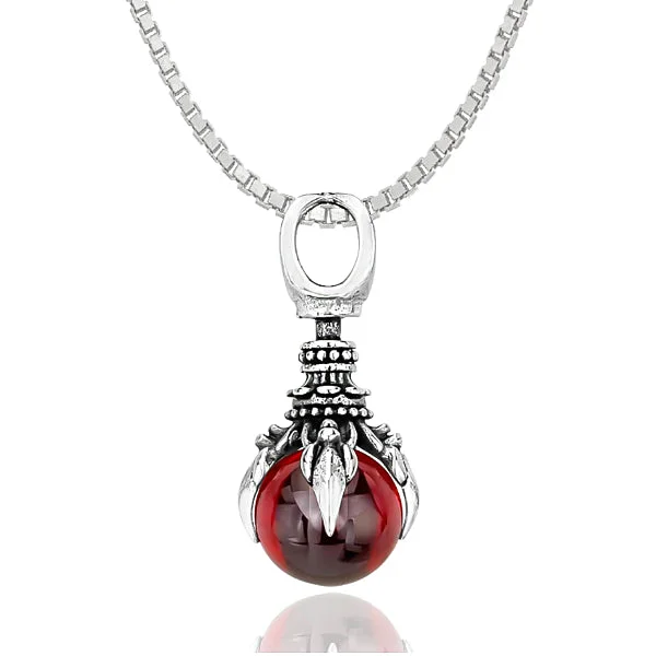 Classy Men Red Oracle Pendant Necklace