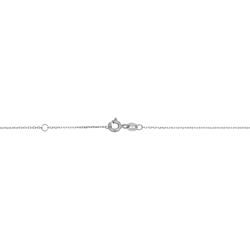 14k White Gold Bar Station Adjustable Length Anklet (adjusts to 9 or 10 inches)