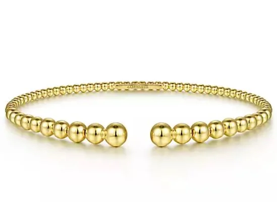 14K Yellow Gold Bujukan Open Bangle