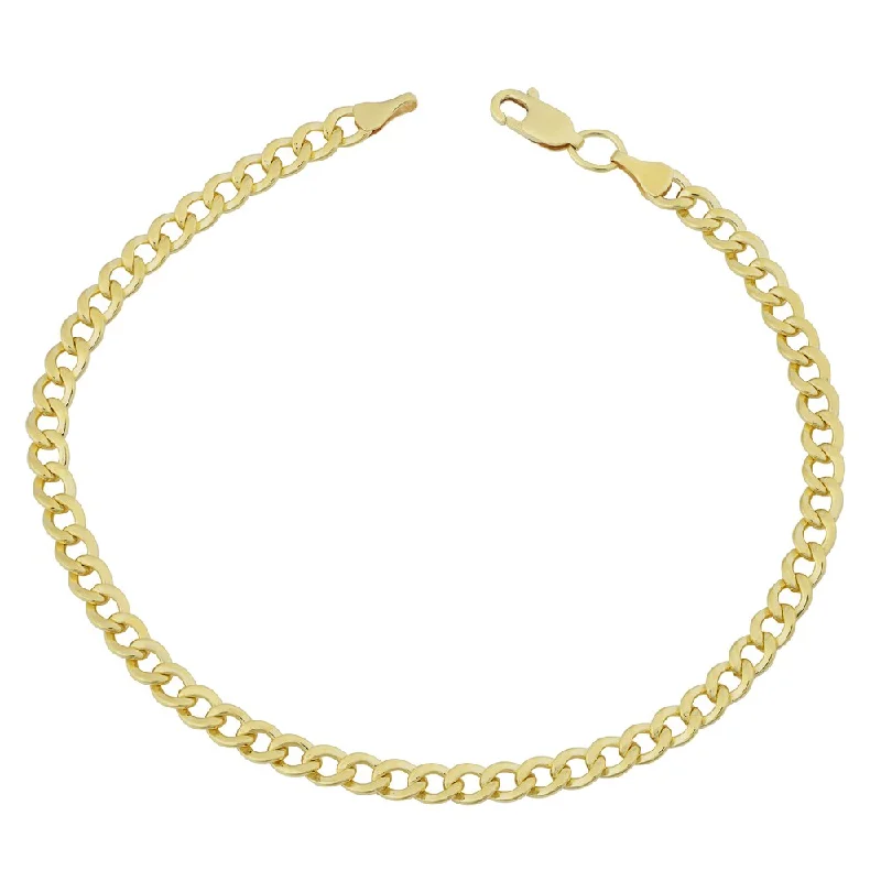 14k Yellow Gold Filled 4.2mm High Polish Miami Cuban Curb Link 8.5-inch Chain Bracelet