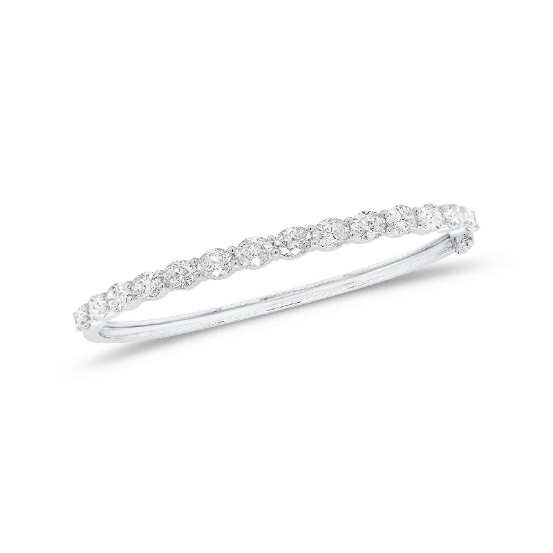 Diamond Ovals Bangle Bracelet