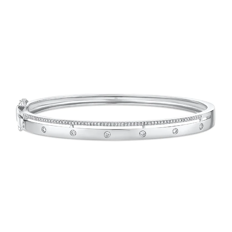 Diamond Double Bangle Bracelet