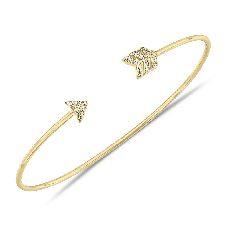 Diamond Arrow Bangle Bracelet