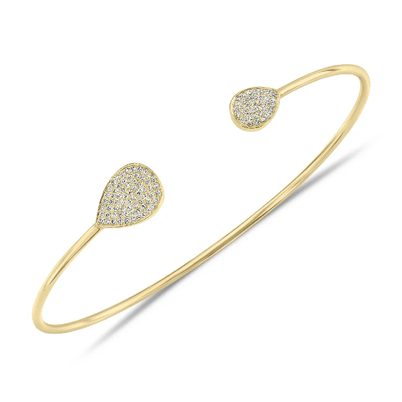 Diamond Teardrop Bangle Bracelet