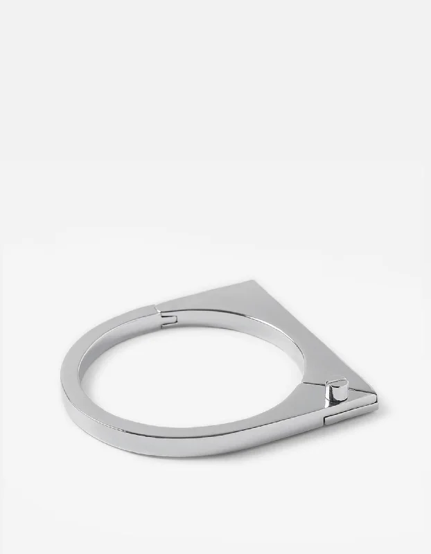 Modern Flat Cuff, Silver Plated