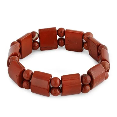 Red Brick Jasper Gem Stone Bracelet