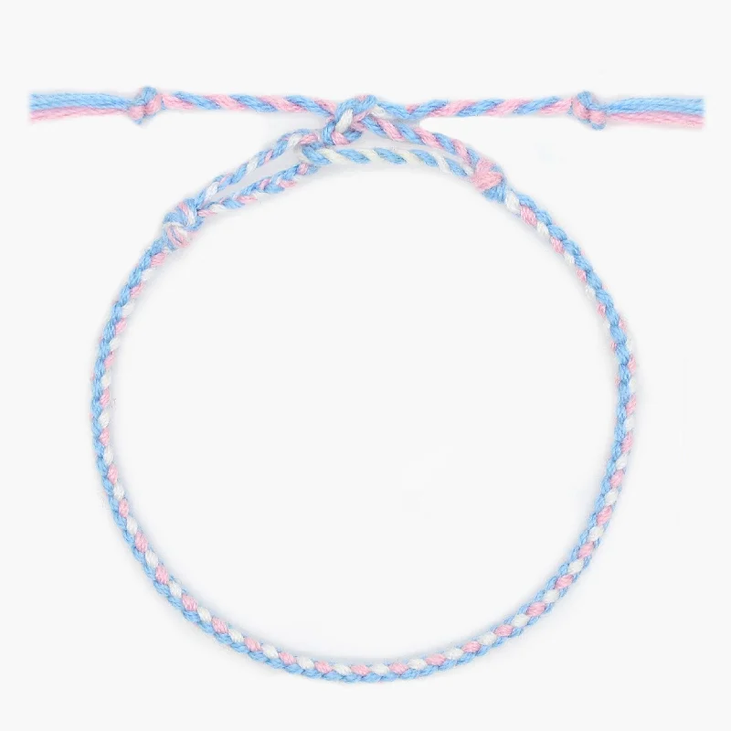 Pranayama Cotton Bracelet (Light Blue/Light Pink)