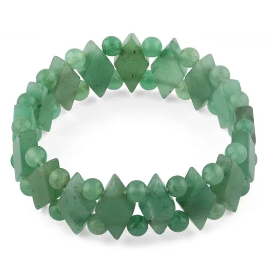 Princess Style Green Aventurine Gemstone Bracelet