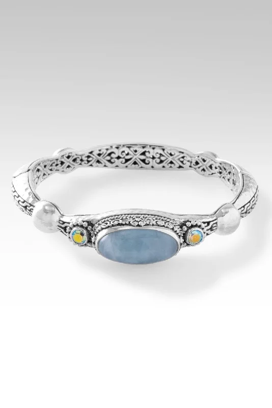 Refuge & Strength Bangle II™ in Aquamarine