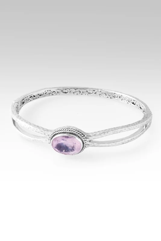 Seek Wisdom Bangle™ in Cloud Pink Rose Quartz