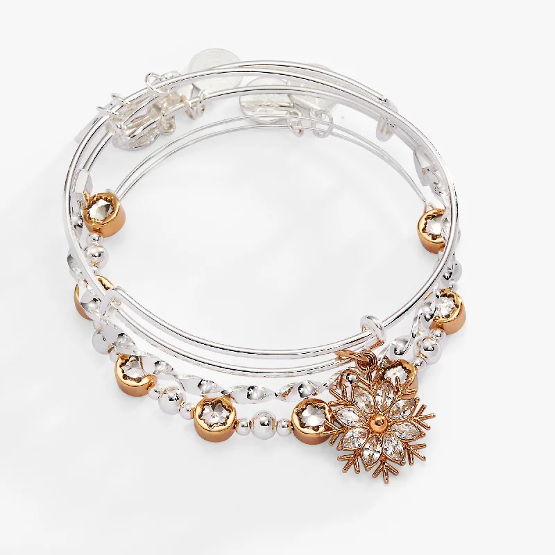 Snowflake Bangle Set of 3