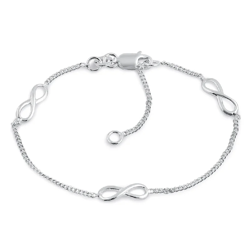 Sterling Silver Rockin' Infinity Bracelet