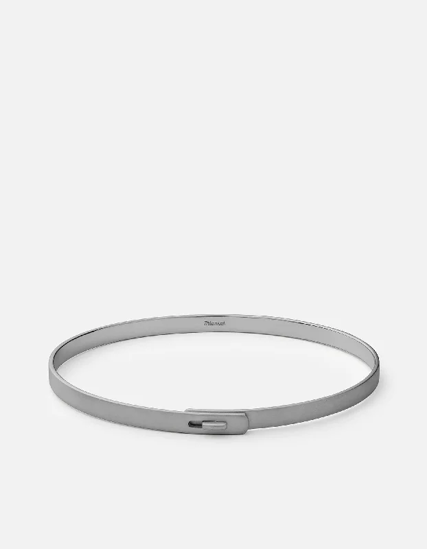 Thin Standard Cuff, Matte Black Rhodium