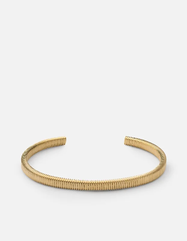 Thread Cuff, Matte Gold