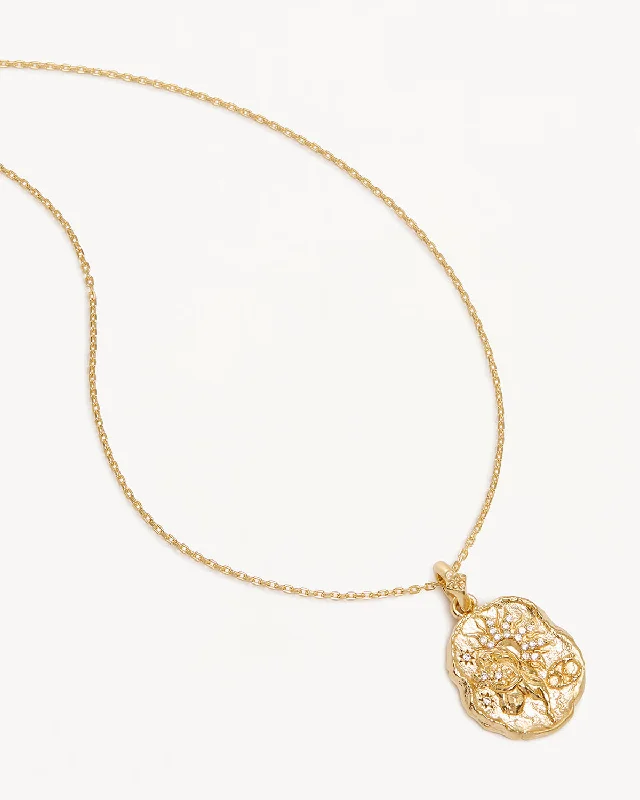 18k Gold Vermeil She is Zodiac Necklace - Cancer