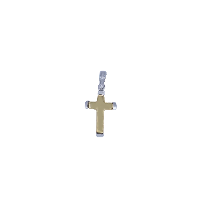 CROSS PENDANT - BICOLOR GOLD