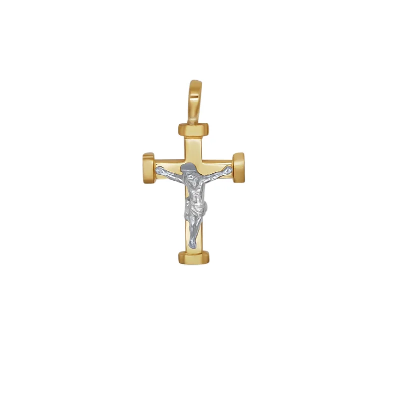 CRUCIFIX PENDANT - BICOLOR SILVER