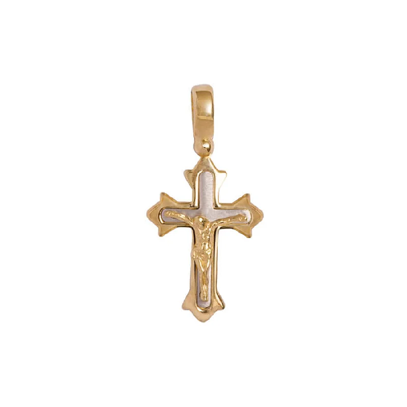 BICOLOR CRUCIFIX PENDANT - SILVER