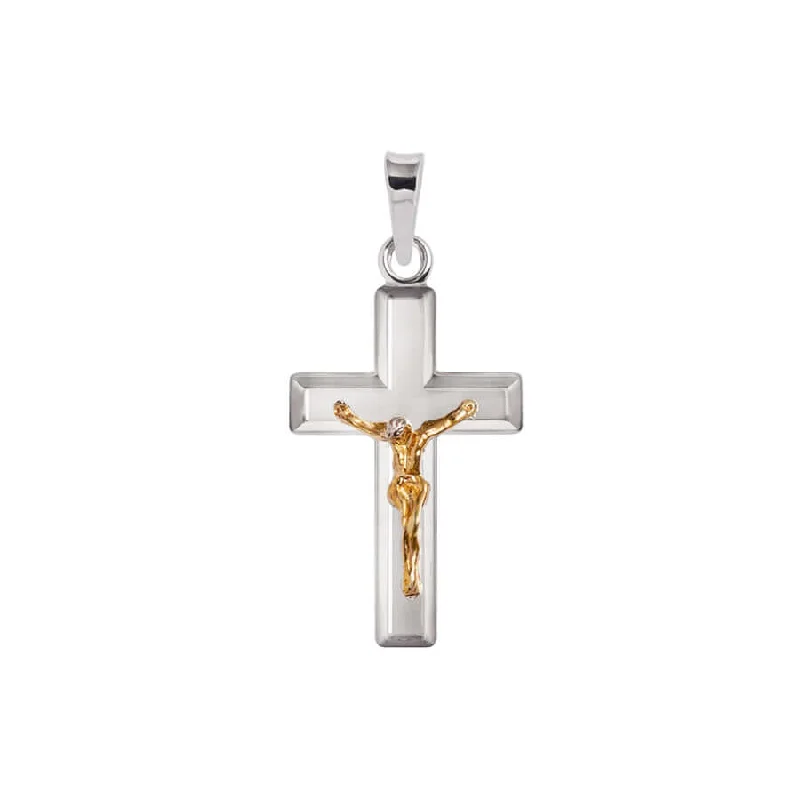 BICOLOR CRUCIFIX PENDANT - SILVER