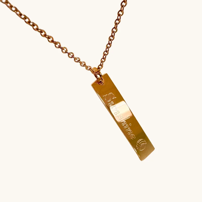 Custom Vertical Bar Necklace II