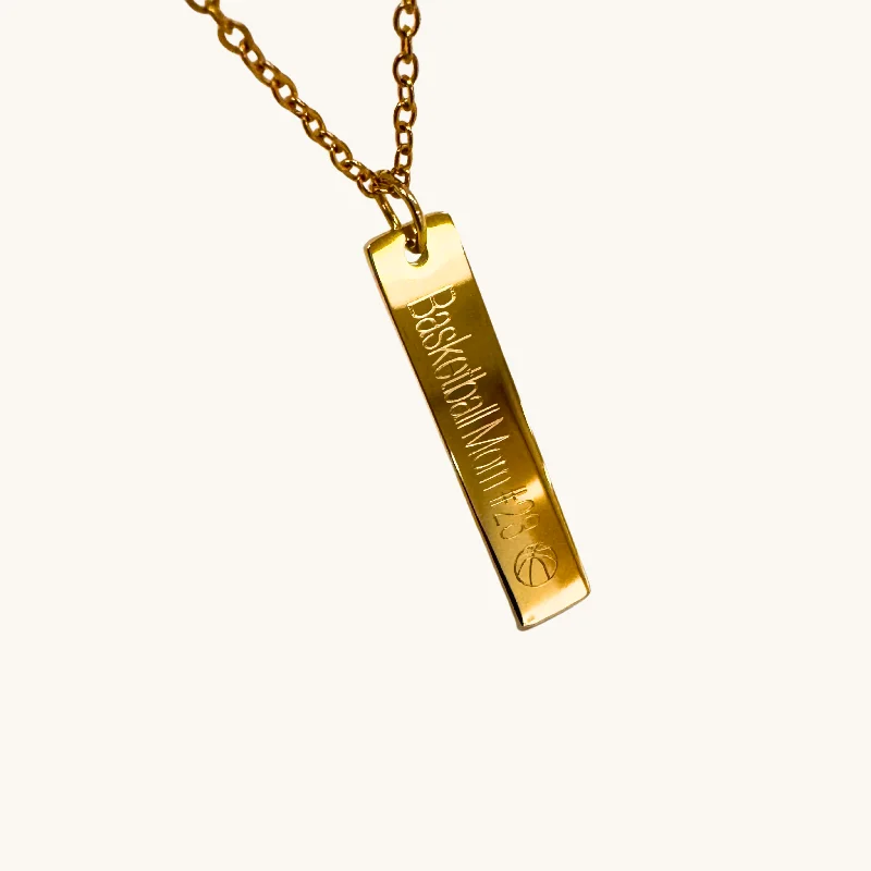 Custom Vertical Bar Necklace