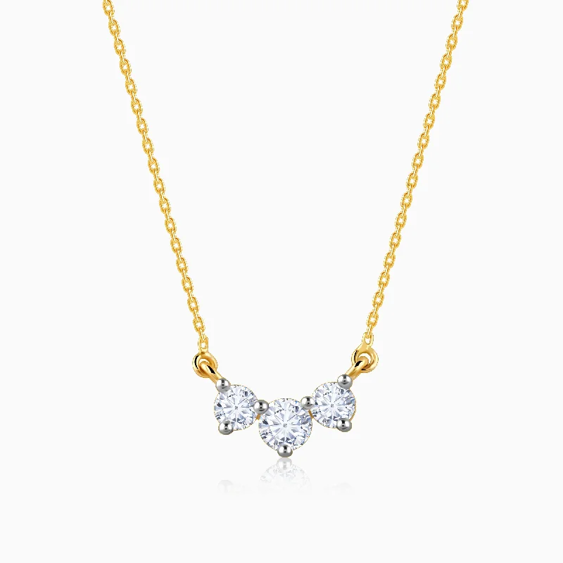 Gold Trilove Diamond Necklace