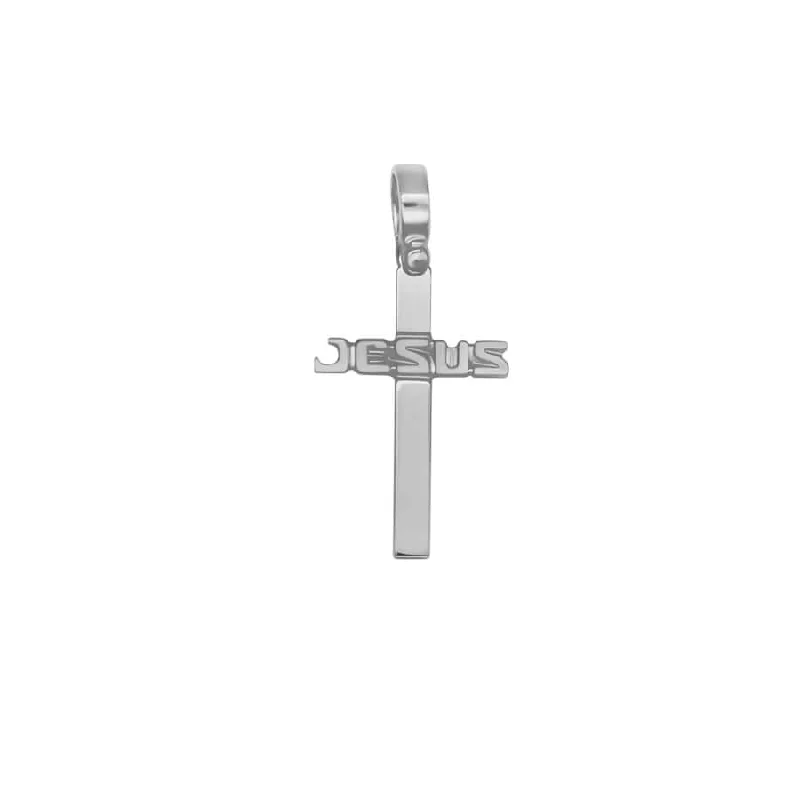 JESUS CROSS PENDANT - SILVER