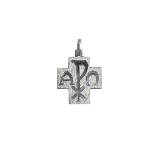 PEACE - CROSS PENDANT - WHITE GOLD