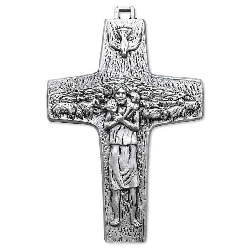 POPE FRANCIS - GOOD SHEPHERD CROSS - METAL