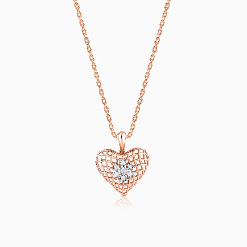 Rose Gold Cardinal Diamond Pendant