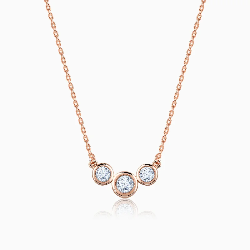 Rose Gold Cercle Diamond Necklace