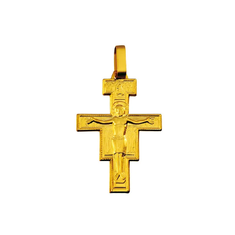 SAINT DAMIAN - CRUCIFIX PENDANT - VERMEIL SILVER