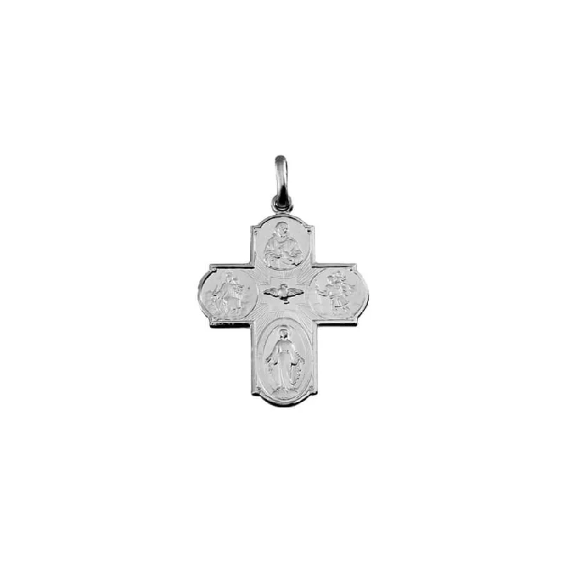 SCAPULAR - CROSS PENDANT - SILVER