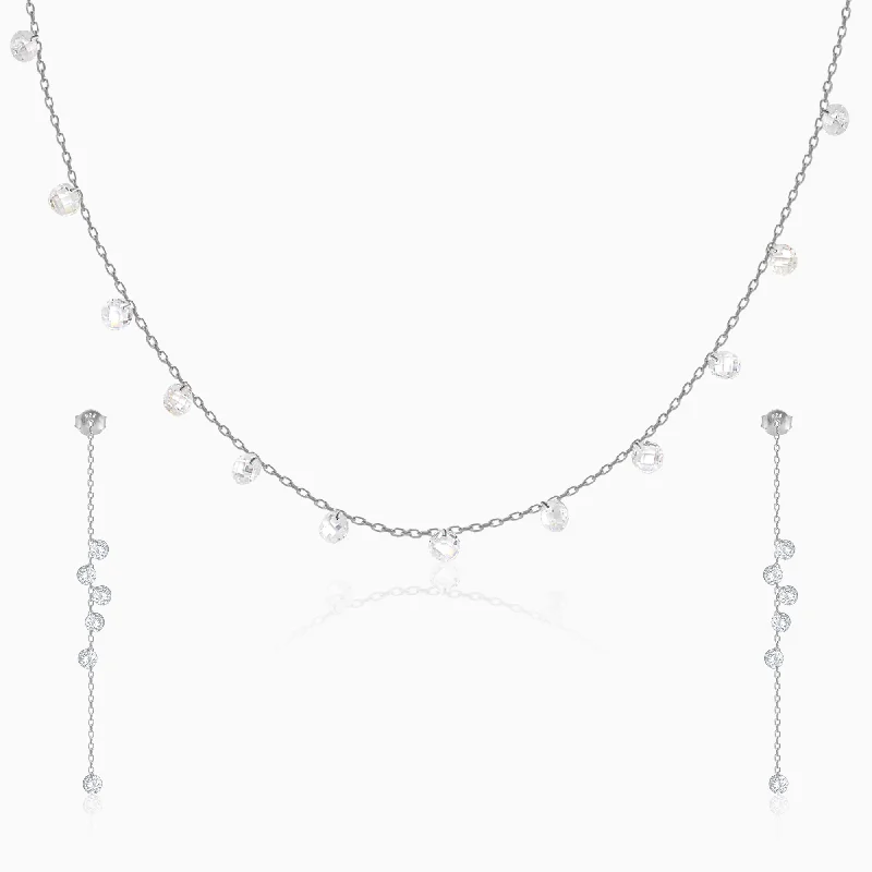 Silver Dangling Queen's Set