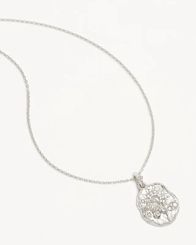 Sterling Silver She is Zodiac Necklace - Cancer