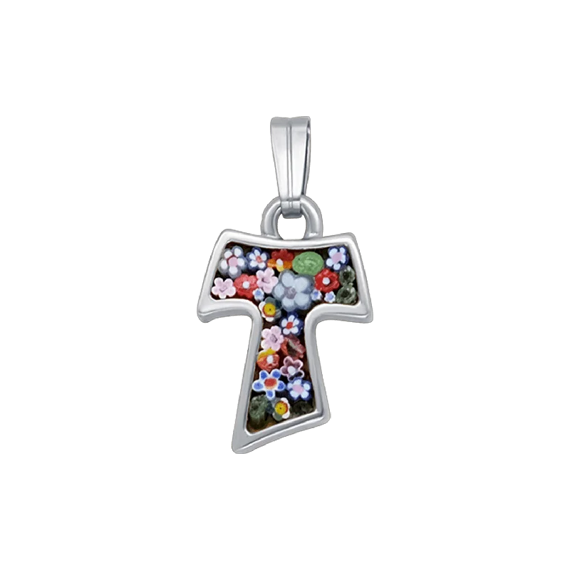 TAU PENDANT - MICROMOSAIC JEWELRY - SILVER