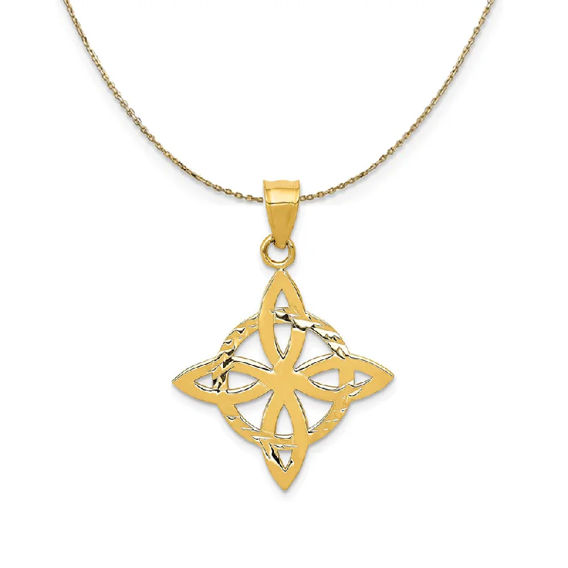 14k Yellow Gold Celtic Knot Necklace