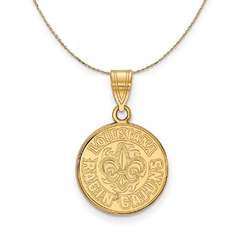 14k Gold U. of Louisiana at Lafayette Medium Necklace