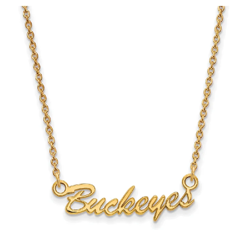 14k Yellow Gold Ohio State Small Necklace