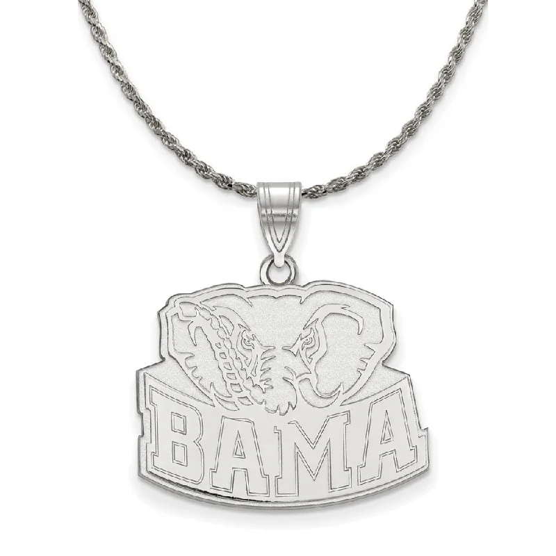 Sterling Silver U. of Alabama Large Pendant Necklace