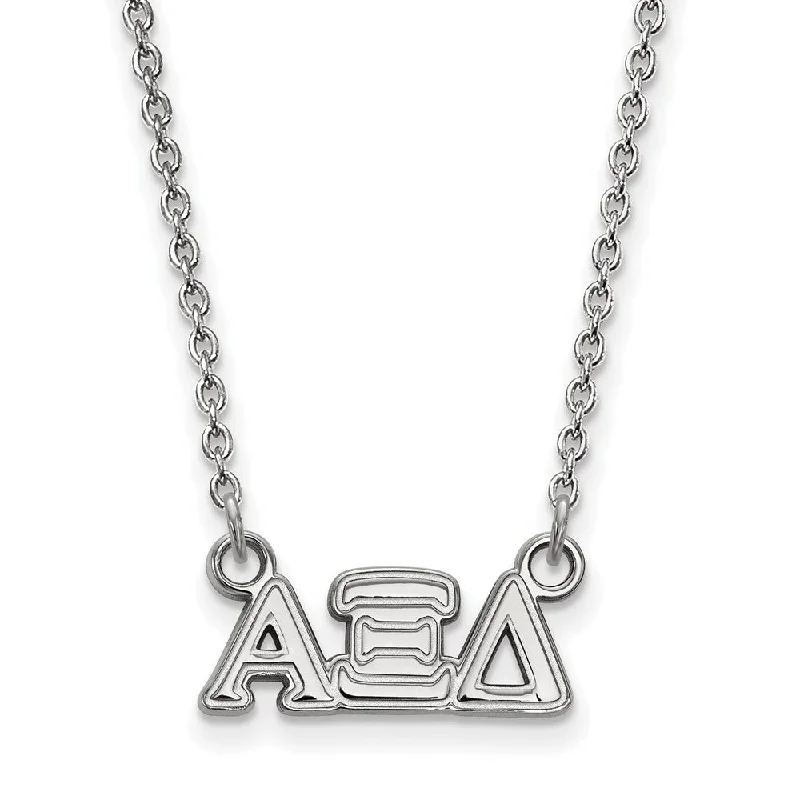 Sterling Silver Alpha Xi Delta XS (Tiny) Greek Letters Necklace