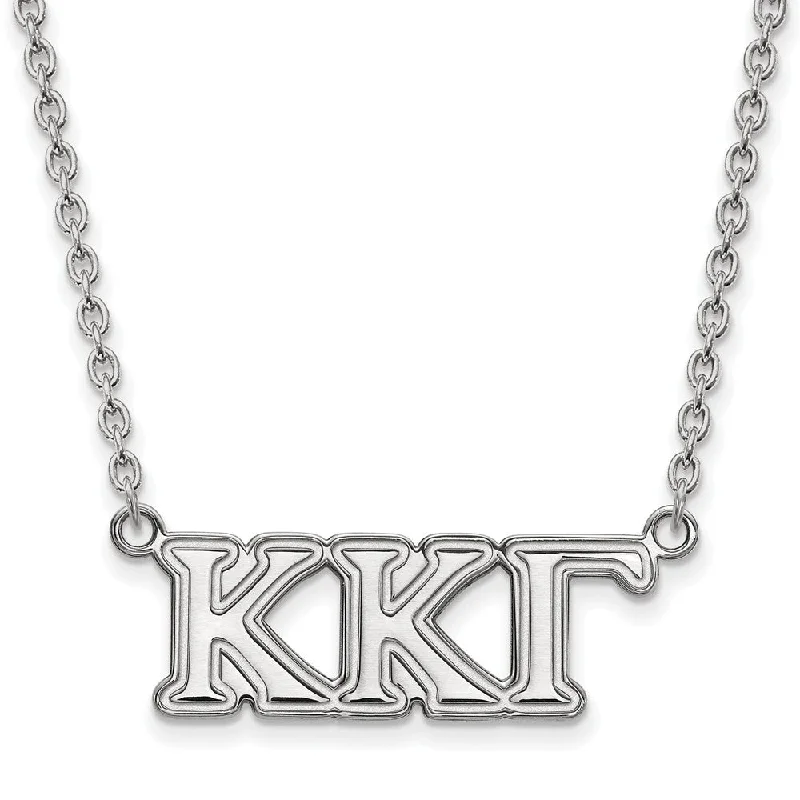 Sterling Silver Kappa Kappa Gamma Medium Necklace