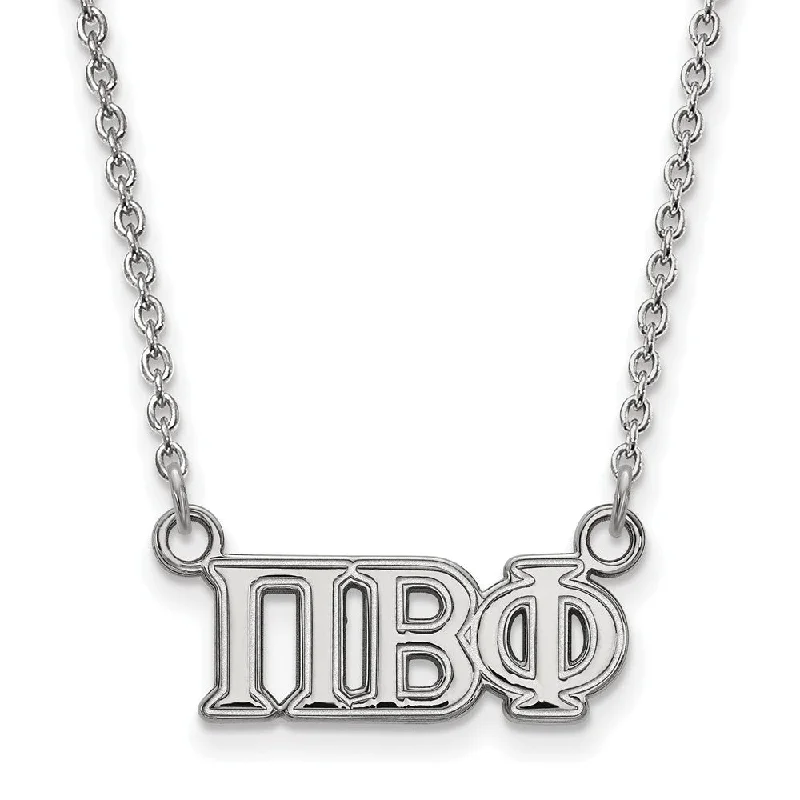 Sterling Silver Pi Beta Phi Medium Necklace