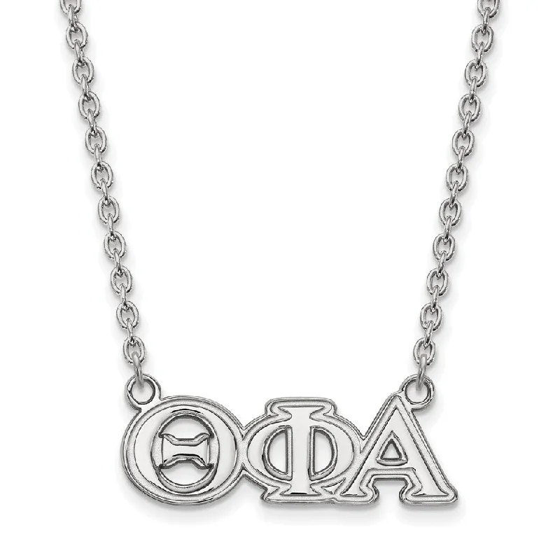 Sterling Silver Theta Phi Alpha Medium Necklace