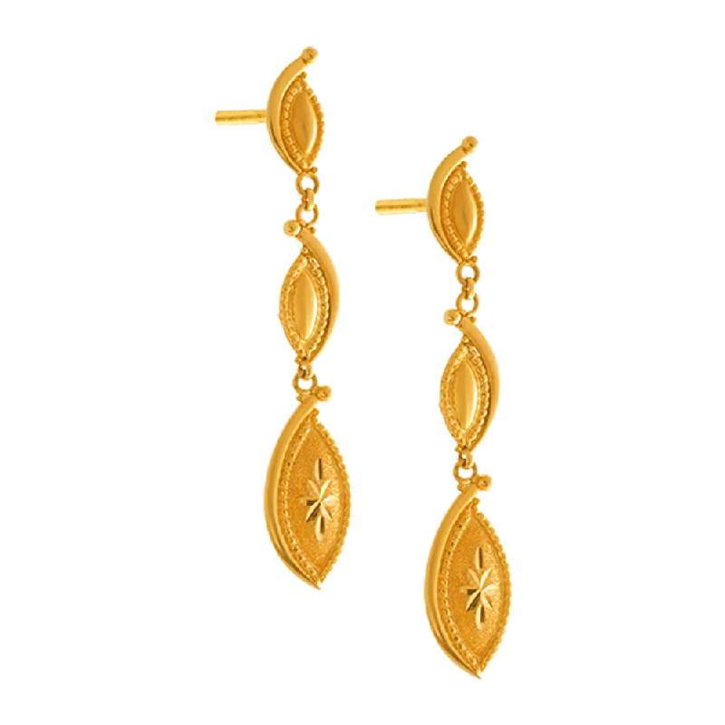 22KT Yellow Gold Jhumki Earrings For Women