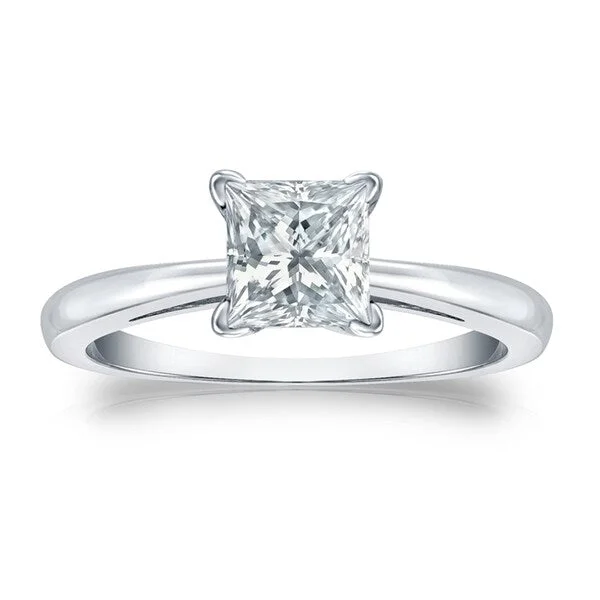 Auriya Platinum 1 3/4ctw Princess-Cut Solitaire Diamond Engagement Ring GIA Certified