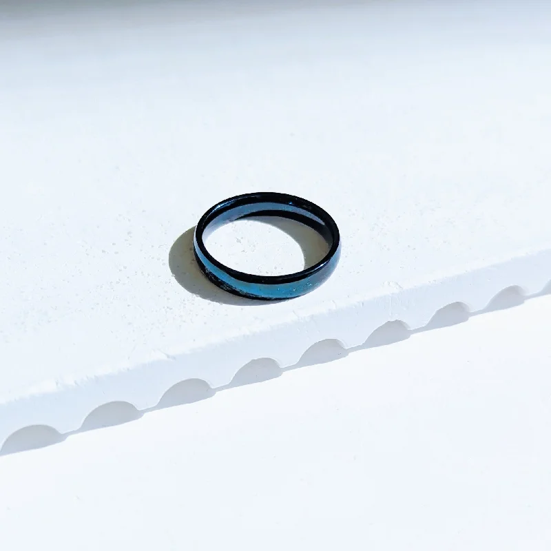 Blue Men's Band Ring